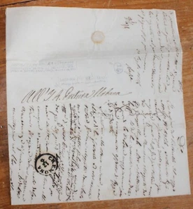 1854 LOMBARDEI Brief MOTTA BALUFFI-CREMONA+Linearstempel GERADE SEUFZER-H113 - Bild 1 von 1