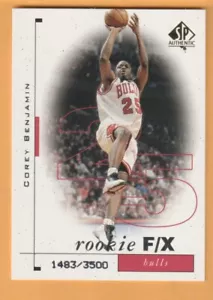 Corey Benjamin Chicago Bulls 1998-99 SP Auténtico #116 RC/3500 Oregon State - Imagen 1 de 2