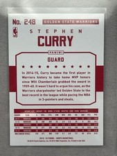 2015-16 Panini NBA Hoops Red Back Stephen Curry Golden State Warriors No. 248