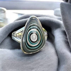Anillo Fordita de plata de ley 925 maciza 8 - Imagen 1 de 5
