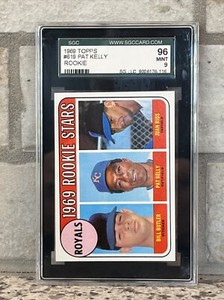 PAT KELLY KANSAS CITY ROYALS ROOKIE STARS 1969 TOPPS #619 SGC 9