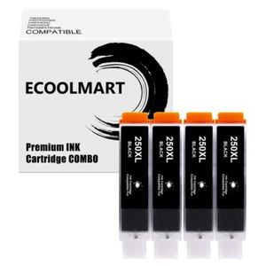 4 Black Ink Cartridge for PGI-250XL MG5620 MG7520 MG7120 MX722 MX922 - Picture 1 of 1