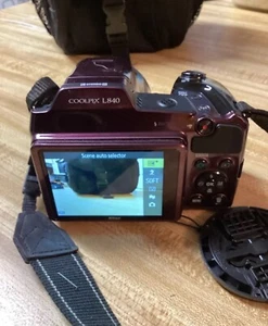 Nikon COOLPIX L840 16.0MP Digital Camera Plum Purple w/ Case, Batteries Plum - Picture 1 of 4