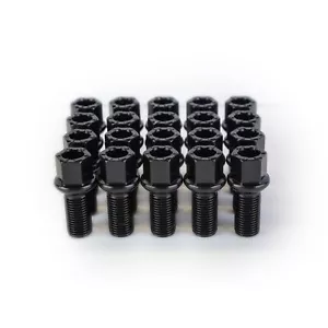 20 pernos de rueda negros Audi para A1 A2 A3 M14 x 1.5 estilo original - Imagen 1 de 5