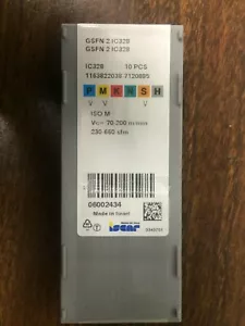10 pcs ISCAR GSFN 2 IC328 CARBIDE SLITTING INSERTS - Picture 1 of 3