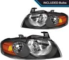 Headlight Set For 2004 2005 2006 Nissan Sentra Left and Right Black Housing 2Pc