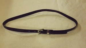 NEW LADIES TOPSHOP 1.75cm WIDE PURPLE 100% REAL LEATHER BELT SMALL MEDIUM LARGE - Picture 1 of 10