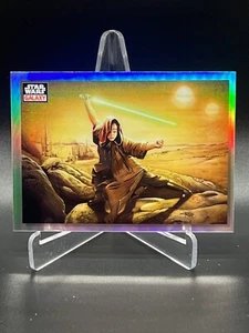 2023 Topps Chrome Star Wars Galaxy #52 A Young Jedi's Stance Refractor - Picture 1 of 2