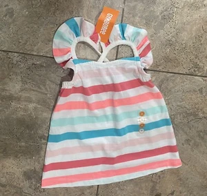 NWT Gymboree girls bright striped ruffle tank top size 4 summer - Picture 1 of 1