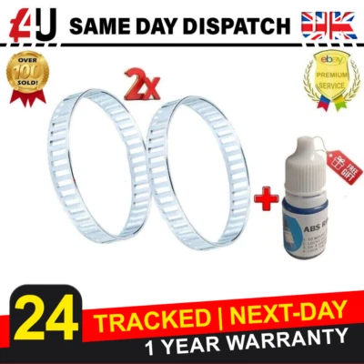 2X ABS RELUCTOR RING FOR RENAULT MASTER MK2 & 3 REAR HUB (FREE RETAINER) - Image 1 of 4