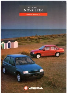 Vauxhall Nova Spin 1.2i Limited Edition 1992 UK Market Sales Brochure 3-dr 4-dr - Picture 1 of 1