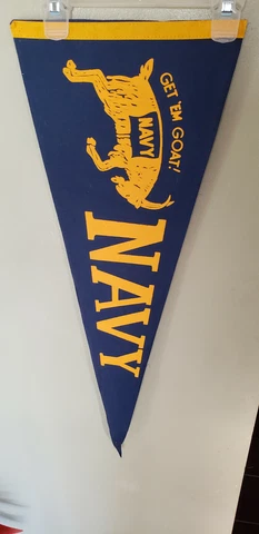 NAVY MIDSHIPMEN GET EM GOAT 1970 NCAA VINTAGE FELT PENNANT 1/29/22 Cover