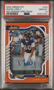 2022 Absolute Isaiah Likely Signatures Orange Spectrum Auto #32/50 Ravens POP 1! - Picture 1 of 1