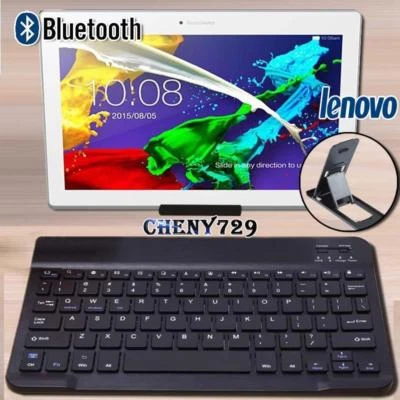 For 10” Lenovo IdeaTab/Miix/YOGA Tab Wireless Bluetooth Keyboard + Stand Holder - Image 1 of 4
