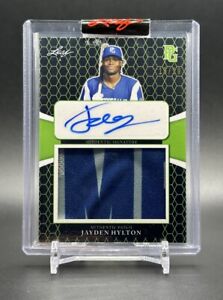 2021 Leaf Metal Perfect Game Jayden Hylton Game Used Patch Auto sp/19 - Stetson