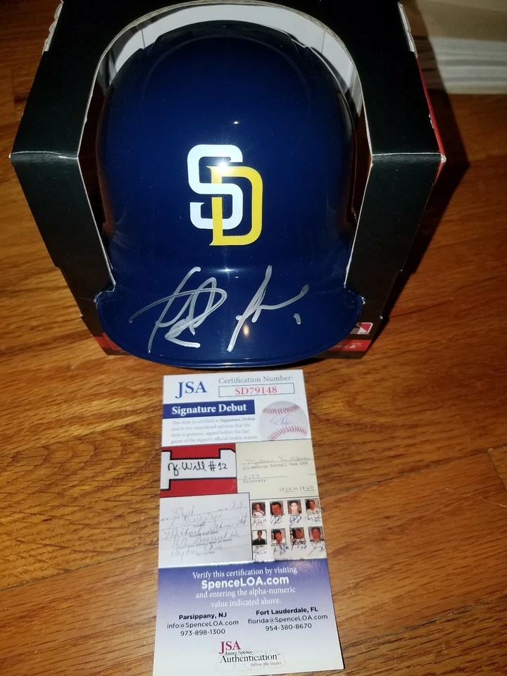 Fernando tatis Jr Autographed Mini Helmet JSA Authenticity  - Image 1 of 1