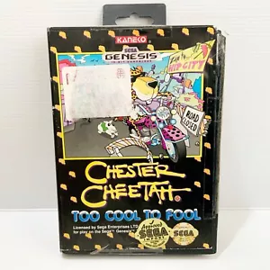 Chester Cheetah: Too Cool To Fool + Box - Sega Genesis - Tested & Working - Picture 1 of 5