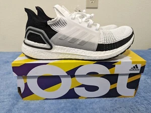 adidas Ultra Boost 19 "Panda" White Running Sneakers Size 11 Men's B37707 NEW! - Picture 1 of 7
