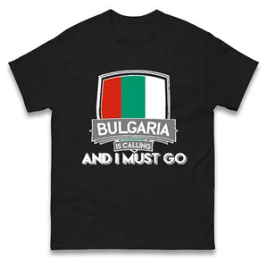 T-Shirt Bulgarien Flagge, Bulgarien ruft und ich muss gehen Geschenk Shirt - Bild 1 von 8