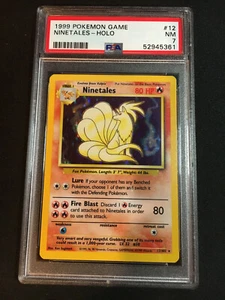 1999 Pokemon Base Unlimited TCG Card Foil Holo - Ninetales #12 PSA 7 NMT 5361 - Picture 1 of 10