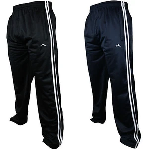 New Mens Tracksuit Bottoms Striped Silky Casual Gym Jogging Joggers Sweat Pants - Picture 1 of 14