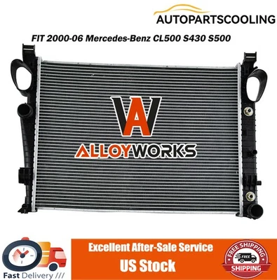 Aluminum Radiator FIT 2000-06 Mercedes-Benz CL500 S430 S500/2001-06 S55 AMG NEW Foto 1 de 4