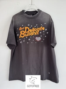 GOTOFREE 25SS SAINT ZARTES BULLSHIT T-SHIRT VINTAGE GETRAGEN WASHED CREW TOP TEE - Bild 1 von 6