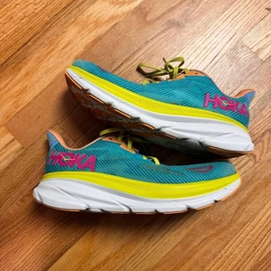 HOKA One One Clifton 9 Men’s Running Shoes Size 10 Evening Primrose CEPR Teal - Picture 1 of 10