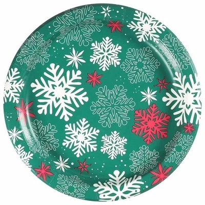 Hutamaki Pizazz Winter Plate, 10" (100 Count)