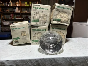 Lot (5) Vintage Sylvania 6014 Sealed Beam 7" Round High/Low Headlight  12v  NOS - Picture 1 of 10