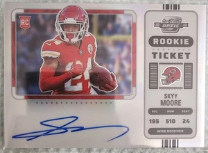 2022 PANINI CONTENDERS OPTIC SKYY MOORE SILVER HOLO PRIZM AUTO ROOKIE HORIZONTAL - Bild 1 von 2