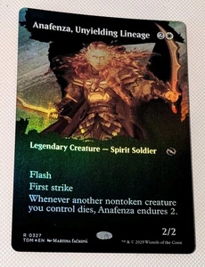 MTG Tarkir : Dragonstorm *FOIL BORDERLESS* Rare ANAFENZA UNYIELDING LINEAGE NM - Imagen 1 de 1
