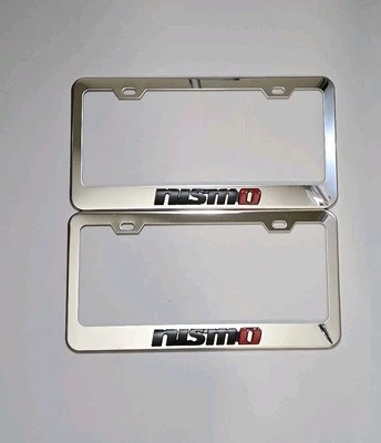 2 pcs Silver License Plate Frame for 3D Nismo Logo  - Image 1 of 4