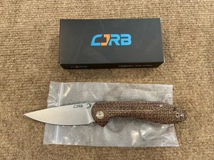 CJRB Feldspar Knife Center Exclusive J1912M-BNB Burlap Micarta D2 New - Picture 1 of 10