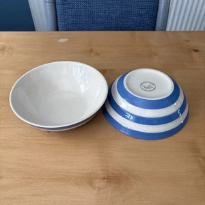 T G Green Cornishware 2x Cereal Bowls - Picture 1 of 9