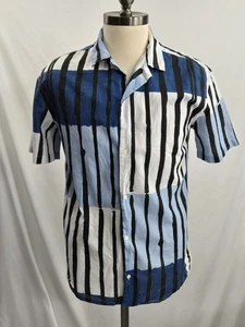 Zara Herren Kurzarm Hemd mit Knopfleiste Classic Relaxed Fit Bunt Größe S - Bild 1 von 7