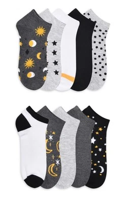 Женские носки низкого покроя No Boundaries упаковка 10 шт., размеры 4–10 Celestial Star  - Изображение 1 из 4
