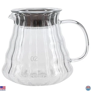 Cafetera de vidrio de borosilicato alto Fdit - Elegante hervidor y tetera con cubierta - Imagen 1 de 7