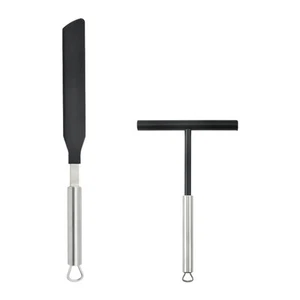 Crepe Spreader and Spatula Set, 2Pcs Stainless Steel Crepe Spreader Tool T Sh... - Picture 1 of 9