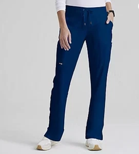 Grey’s Anatomy Mia Scrub Pants 4XL Royal Blue Womens 4277 6 Pockets Mid-Rise New - Picture 1 of 10