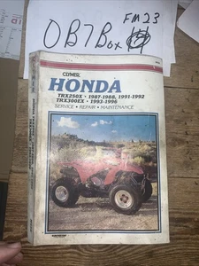 Clymer Honda Trx250 87-88 91-92 TRX300EX 93-96 Service Shop Manual Book M456 - Picture 1 of 11