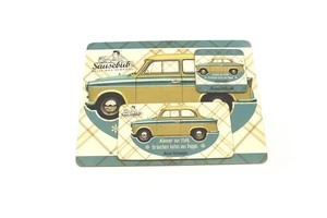 Set sottobicchieri Sausebub Trabbi in design Trabant decorazione tavolo per colazione piatti - Foto 1 di 5