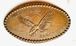 Vintage Busch Gardens Vogelschutzgebiet länglicher gepresster Penny mit Adler Van Nuys CA - Bild 1 von 3
