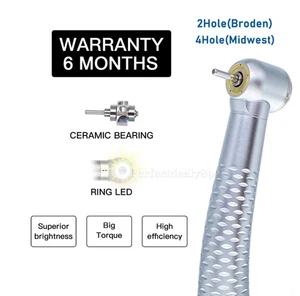 Dental OLED E-Generator LED High Speed Fiber Optic Handpiece Air Turbine 2/4Hole - Bild 1 von 42