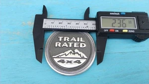 JEEP TRAIL RATED 4X4 EMBLEM JEEP LIBERTY PATRIOT COMPASS OEM METAL - Picture 1 of 2