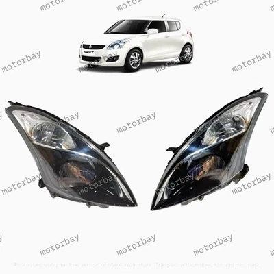 New Front Black Headlight LH & RH Fit For Suzuki Swift 2012-2016 Model oem - Image 1 of 4