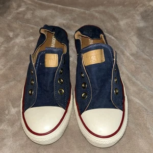 Size 8 Converse All Star Shoreline Womens Navy Blue Slip On Canvas Shoes Sneaker - Picture 1 of 16