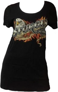 Damen-XL-Bling-LDS-Scoop-Harley-Davidson-Sturgis 2011 Metal Studded T-Shirt - Bild 1 von 1