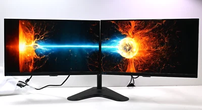 DUAL MONITOR BUNDLE 2 X 24" SAMSUNG S24A600UCU FRAMELESS LED 2560 x 1440 @75Hz - Image 1 of 4