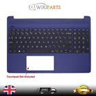 Replacement HP 15S-EQ1024NS 15S-FQ1000UR Blue Housing Blue Palmrest UK Keyboard